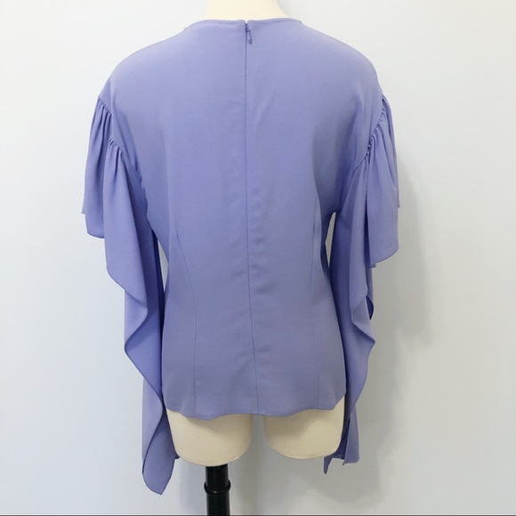 SOLD Lewit Flutter Sleeve Blouse - Picture 3 of 7